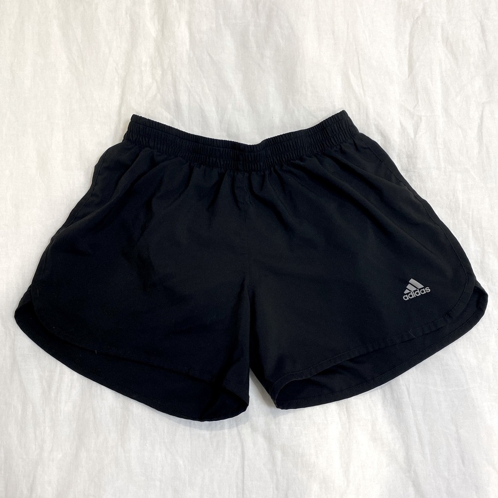 Black adidas running shorts - 4” small